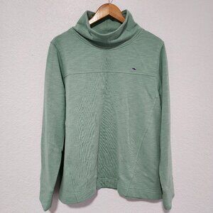 Women's Vineyard Vines Sweatshirt Boxy Cowl Funnel Neck Size Large Sage NWT